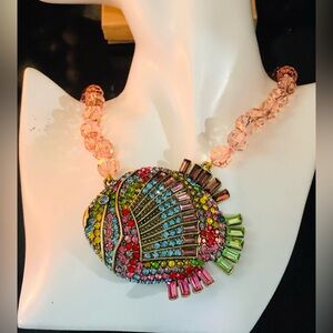 Heidi Daus”Gone Fishing” Vibrant Multicolor 🐠 Necklace